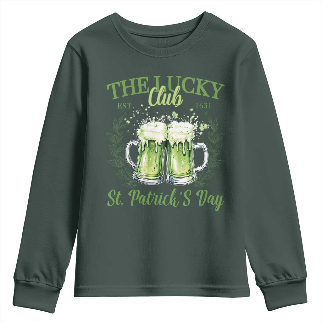 Irish Cat Eating Ramen Noodles Cute Anime St Patrick's Day Youth Sweatshirt The Lucky Club