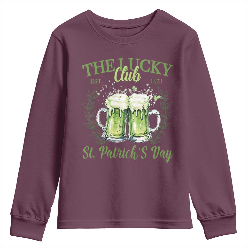 Irish Cat Eating Ramen Noodles Cute Anime St Patrick's Day Youth Sweatshirt The Lucky Club