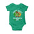 St Patricks Day Bigfoot Baby Onesie Irish Shamrock Sasquatch Beer Lovers