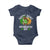 St Patricks Day Bigfoot Baby Onesie Irish Shamrock Sasquatch Beer Lovers