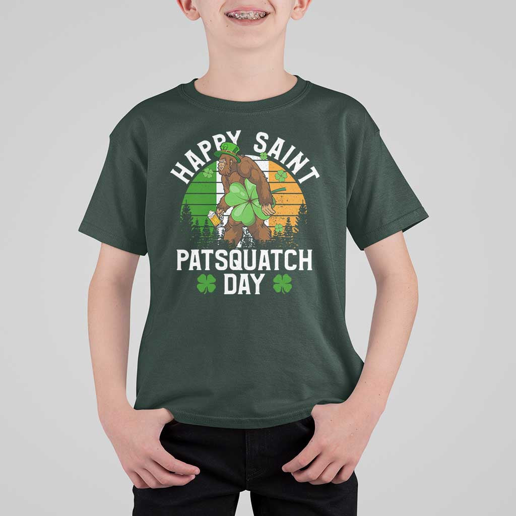 St Patricks Day Bigfoot T Shirt For Kid Irish Shamrock Sasquatch Beer Lovers