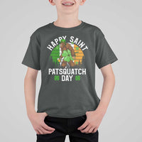 St Patricks Day Bigfoot T Shirt For Kid Irish Shamrock Sasquatch Beer Lovers