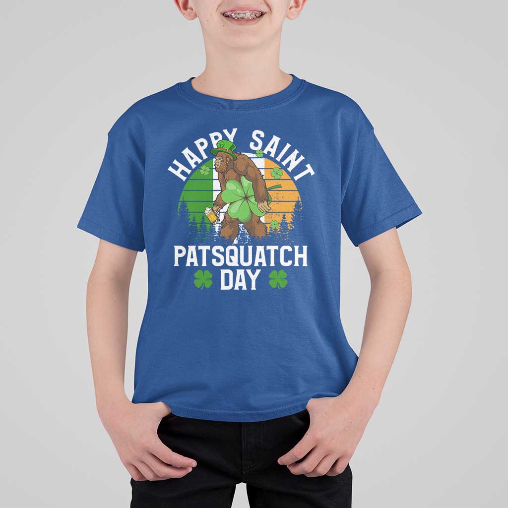 St Patricks Day Bigfoot T Shirt For Kid Irish Shamrock Sasquatch Beer Lovers