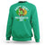 St Patricks Day Bigfoot Sweatshirt Irish Shamrock Sasquatch Beer Lovers