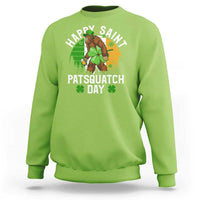 St Patricks Day Bigfoot Sweatshirt Irish Shamrock Sasquatch Beer Lovers