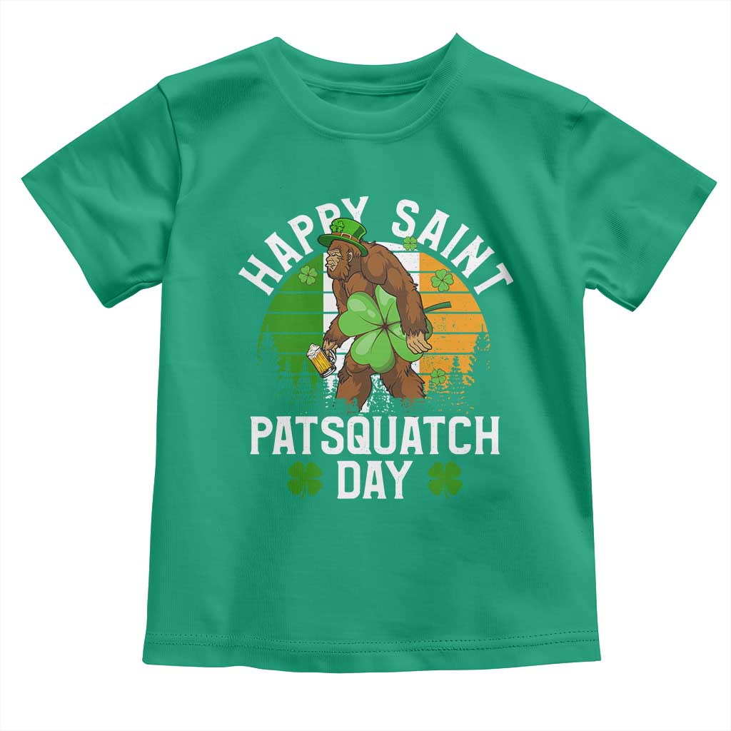 St Patricks Day Bigfoot Toddler T Shirt Irish Shamrock Sasquatch Beer Lovers
