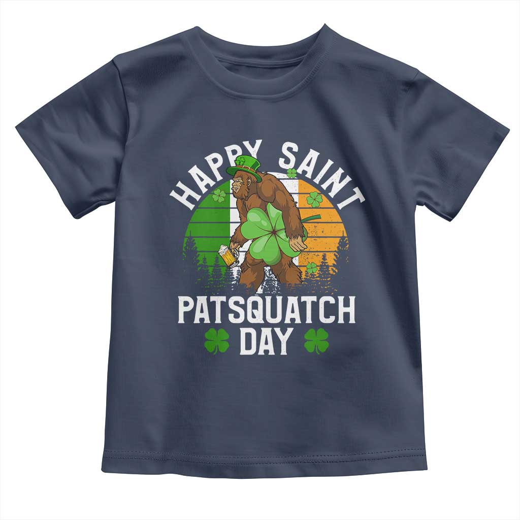 St Patricks Day Bigfoot Toddler T Shirt Irish Shamrock Sasquatch Beer Lovers