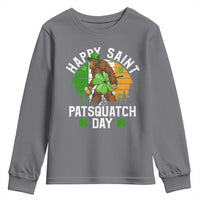St Patricks Day Bigfoot Youth Sweatshirt Irish Shamrock Sasquatch Beer Lovers