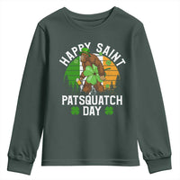St Patricks Day Bigfoot Youth Sweatshirt Irish Shamrock Sasquatch Beer Lovers