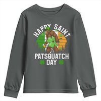 St Patricks Day Bigfoot Youth Sweatshirt Irish Shamrock Sasquatch Beer Lovers