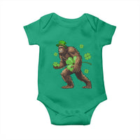 St Patricks Day Bigfoot Baby Onesie Funny Sasquatch Shamrock