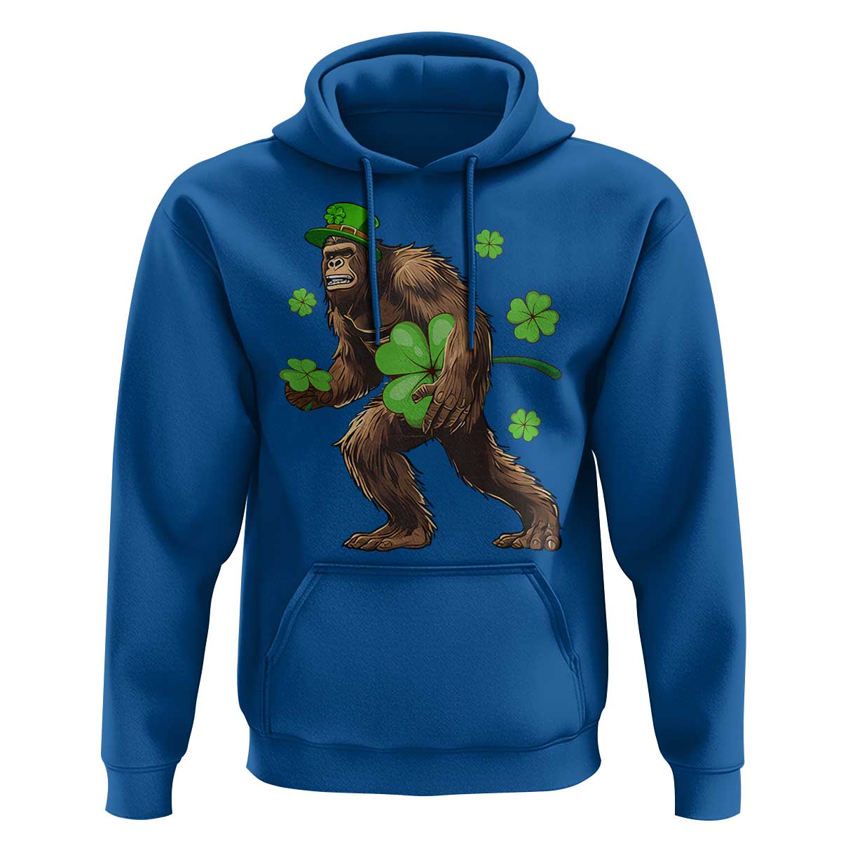 St Patricks Day Bigfoot Hoodie Funny Sasquatch Shamrock