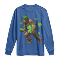 St Patricks Day Bigfoot Long Sleeve Shirt Funny Sasquatch Shamrock