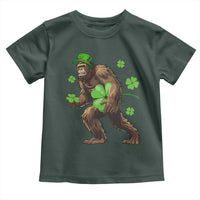 St Patricks Day Bigfoot Toddler T Shirt Funny Sasquatch Shamrock