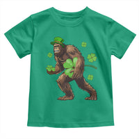 St Patricks Day Bigfoot Toddler T Shirt Funny Sasquatch Shamrock