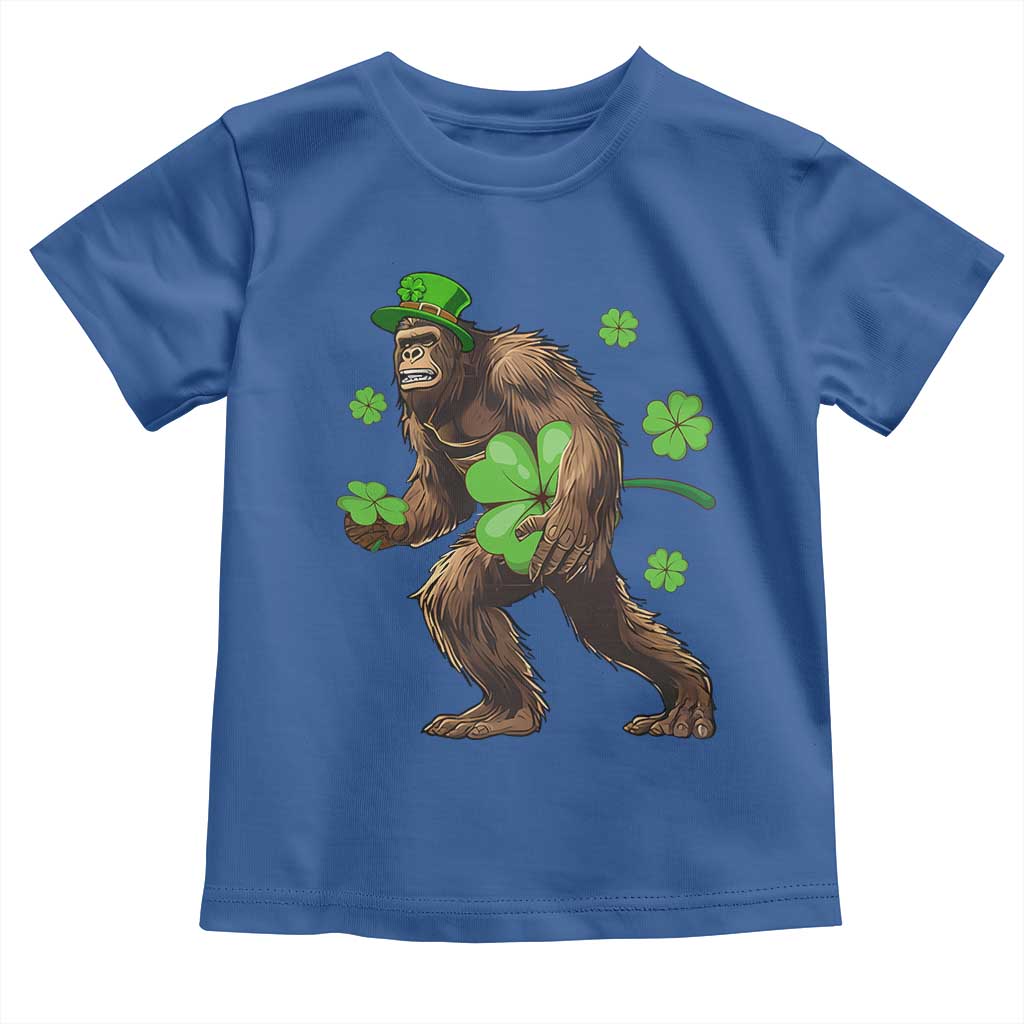 St Patricks Day Bigfoot Toddler T Shirt Funny Sasquatch Shamrock