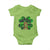 St Patricks Day Lucky Shamrock Bigfoot Baby Onesie Funny Sasquatch Irish