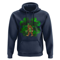 St Patricks Day Lucky Shamrock Bigfoot Hoodie Funny Sasquatch Irish