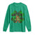 St Patricks Day Lucky Shamrock Bigfoot Long Sleeve Shirt Funny Sasquatch Irish