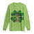 St Patricks Day Lucky Shamrock Bigfoot Long Sleeve Shirt Funny Sasquatch Irish