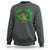 St Patricks Day Lucky Shamrock Bigfoot Sweatshirt Funny Sasquatch Irish