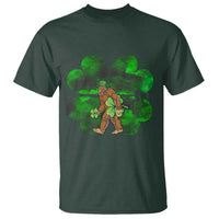 St Patricks Day Lucky Shamrock Bigfoot T Shirt Funny Sasquatch Irish