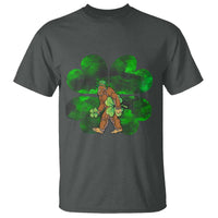 St Patricks Day Lucky Shamrock Bigfoot T Shirt Funny Sasquatch Irish