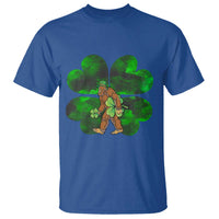 St Patricks Day Lucky Shamrock Bigfoot T Shirt Funny Sasquatch Irish
