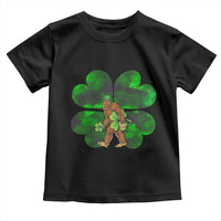 St Patricks Day Lucky Shamrock Bigfoot Toddler T Shirt Funny Sasquatch Irish