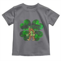 St Patricks Day Lucky Shamrock Bigfoot Toddler T Shirt Funny Sasquatch Irish