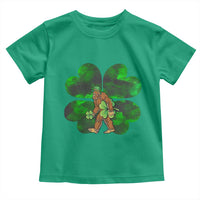 St Patricks Day Lucky Shamrock Bigfoot Toddler T Shirt Funny Sasquatch Irish