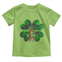 St Patricks Day Lucky Shamrock Bigfoot Toddler T Shirt Funny Sasquatch Irish