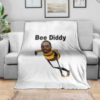 Bee Diddy Throw Blanket Dark Humor Internet Meme Brainrot Gen Z