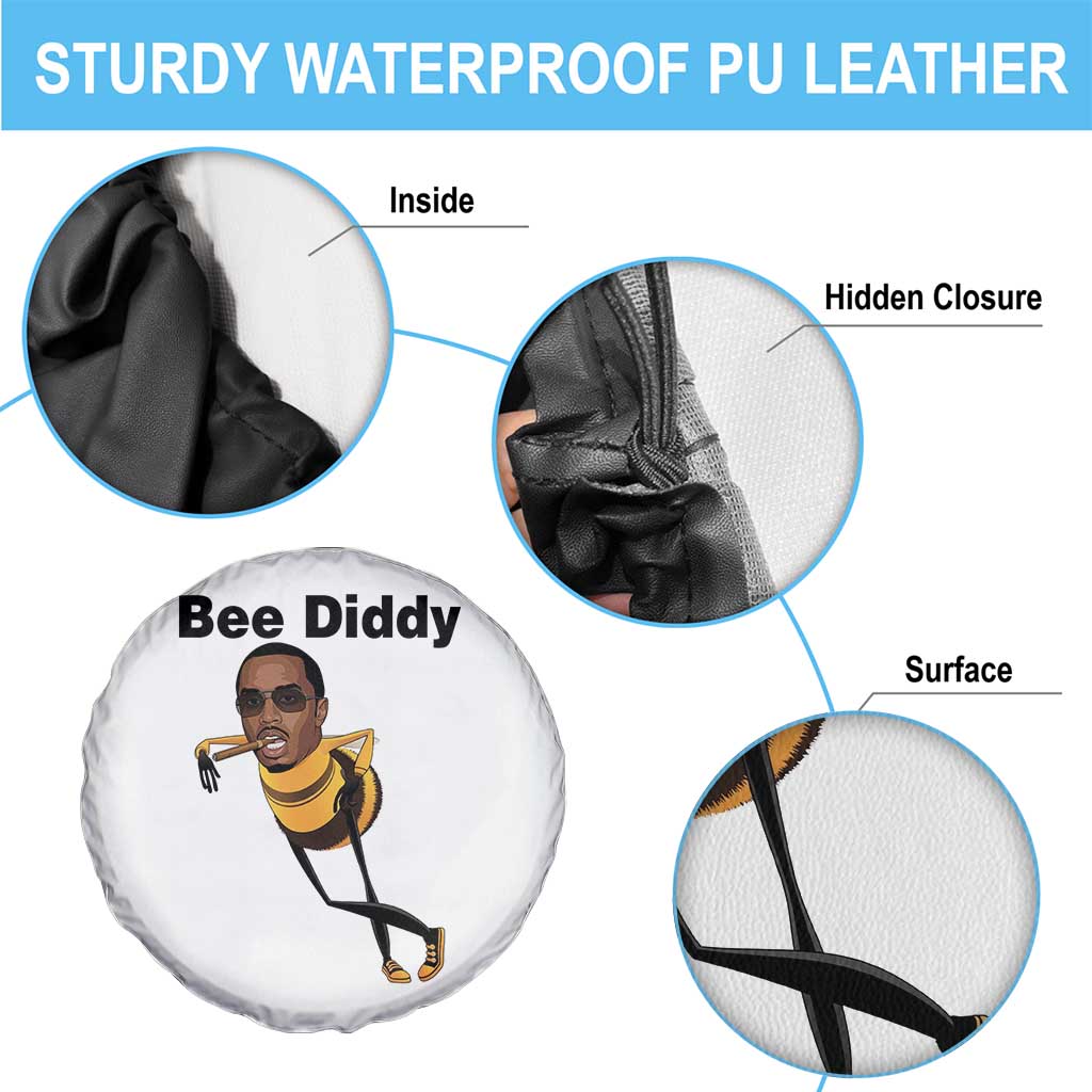 Bee Diddy Spare Tire Cover Dark Humor Internet Meme Brainrot Gen Z