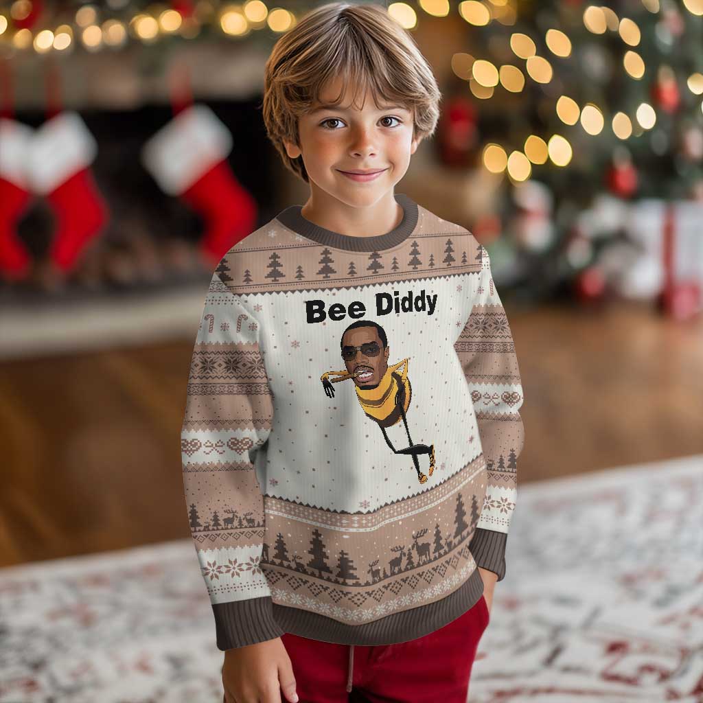 Bee Diddy Ugly Christmas Sweater Dark Humor Internet Meme Brainrot Gen Z