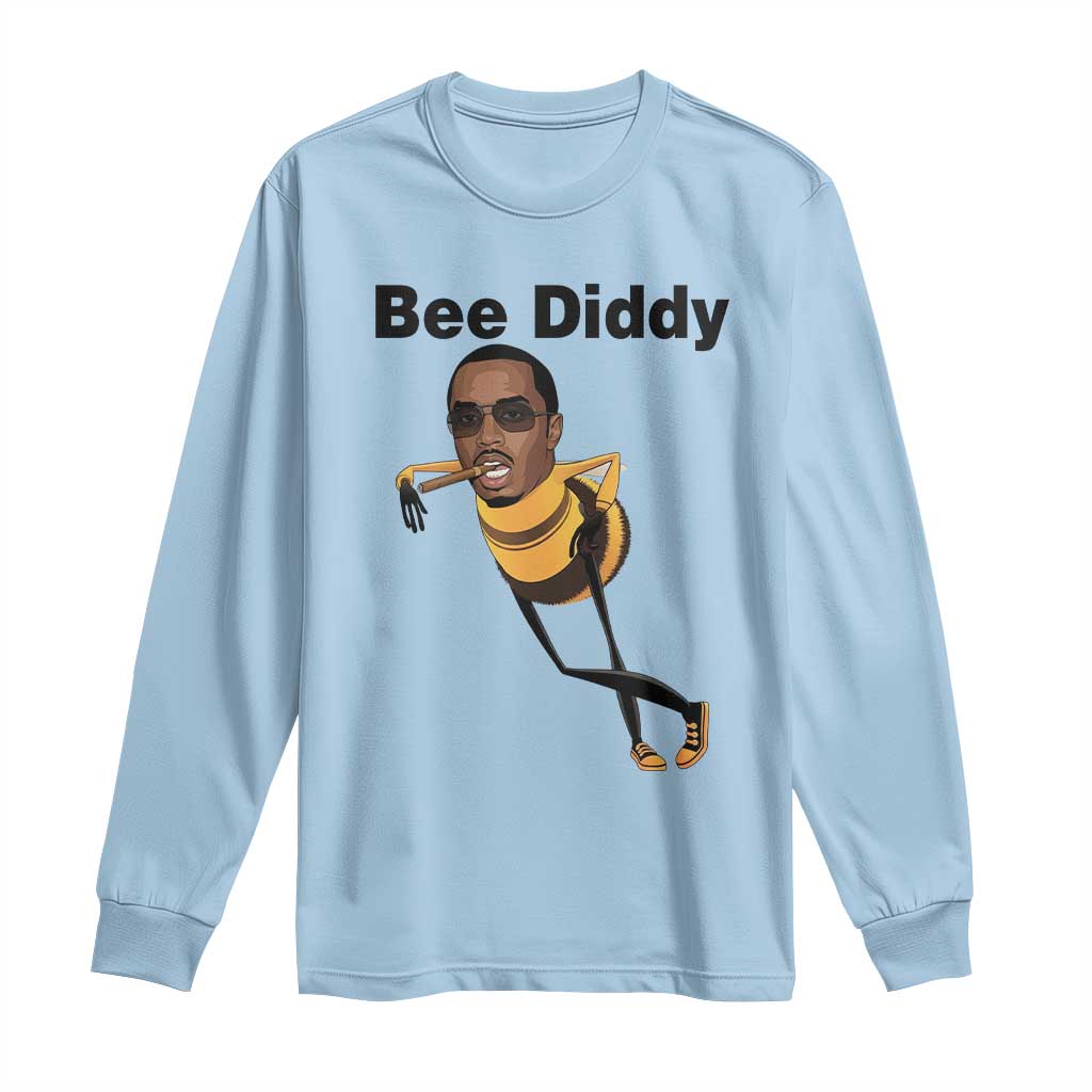 Bee Diddy Long Sleeve Shirt Dark Humor Internet Meme Brainrot Gen Z