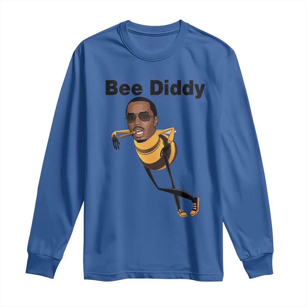 Bee Diddy Long Sleeve Shirt Dark Humor Internet Meme Brainrot Gen Z