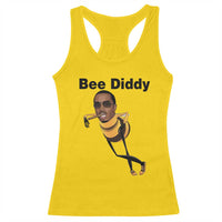 Bee Diddy Racerback Tank Top Dark Humor Internet Meme Brainrot Gen Z