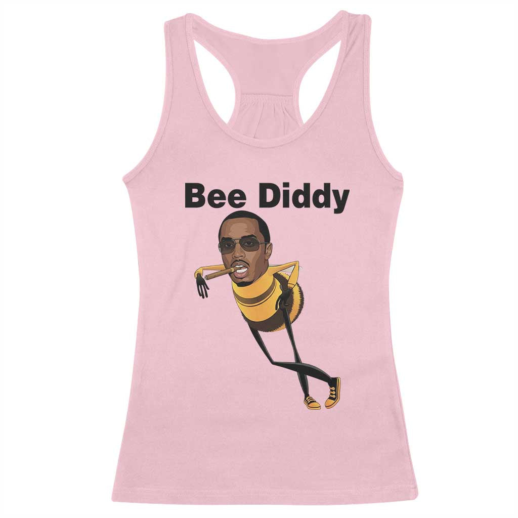 Bee Diddy Racerback Tank Top Dark Humor Internet Meme Brainrot Gen Z