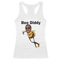 Bee Diddy Racerback Tank Top Dark Humor Internet Meme Brainrot Gen Z