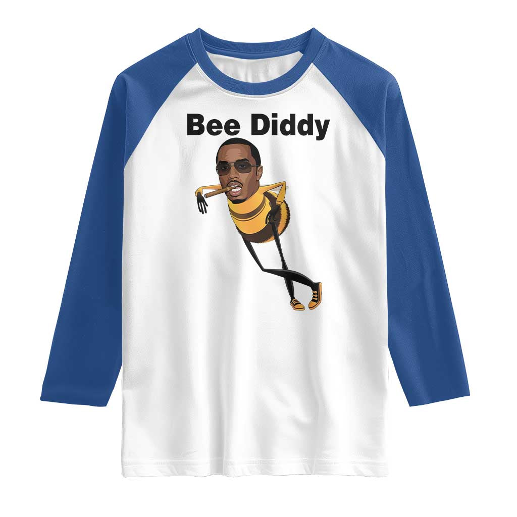 Bee Diddy Raglan Shirt Dark Humor Internet Meme Brainrot Gen Z