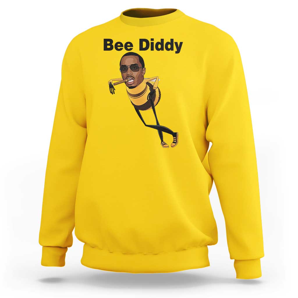 Bee Diddy Sweatshirt Dark Humor Internet Meme Brainrot Gen Z