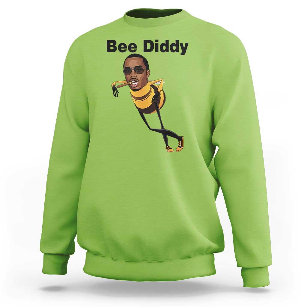 Bee Diddy Sweatshirt Dark Humor Internet Meme Brainrot Gen Z