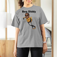 Bee Diddy T Shirt For Women Dark Humor Internet Meme Brainrot Gen Z