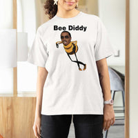 Bee Diddy T Shirt For Women Dark Humor Internet Meme Brainrot Gen Z