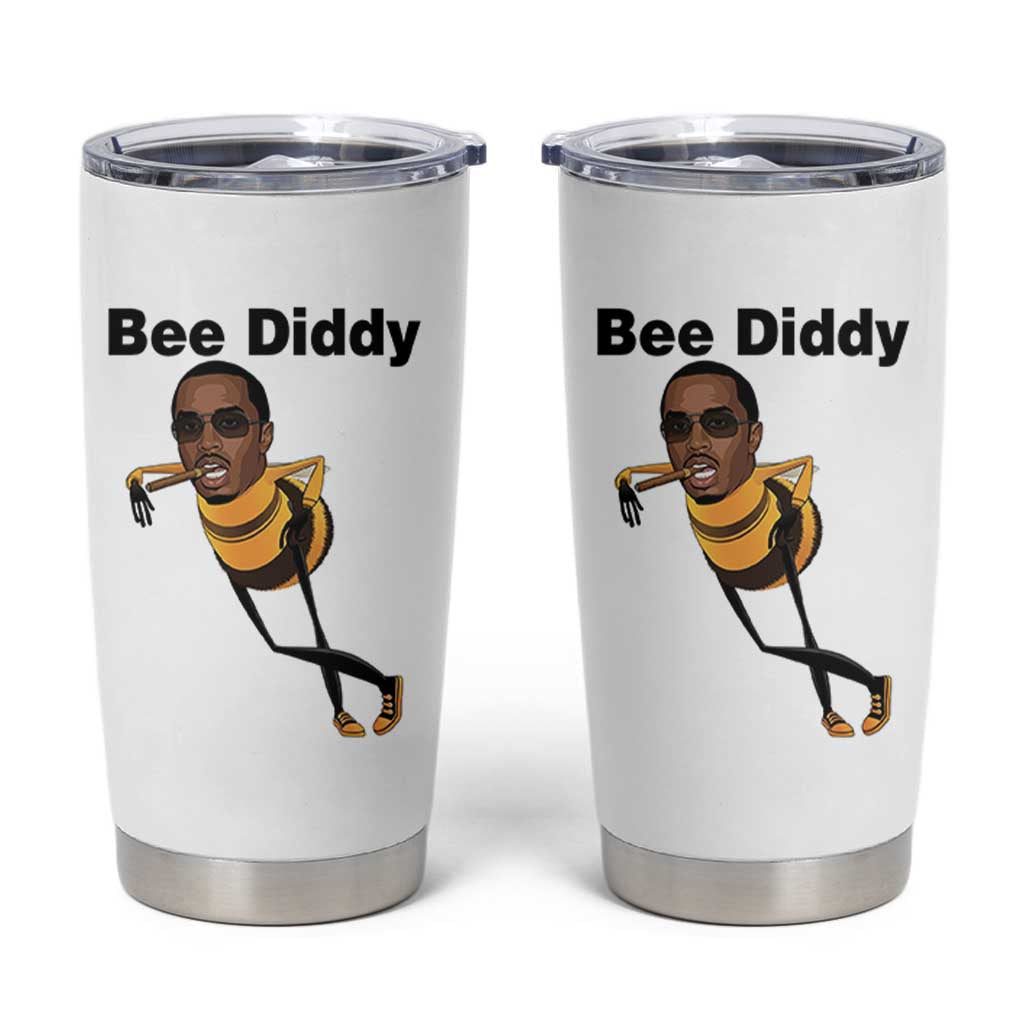 Bee Diddy Tumbler Cup Dark Humor Internet Meme Brainrot Gen Z