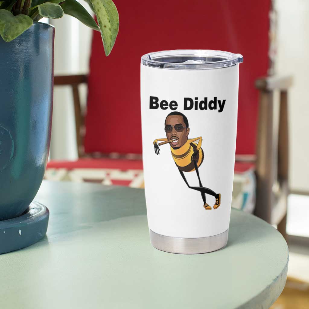 Bee Diddy Tumbler Cup Dark Humor Internet Meme Brainrot Gen Z