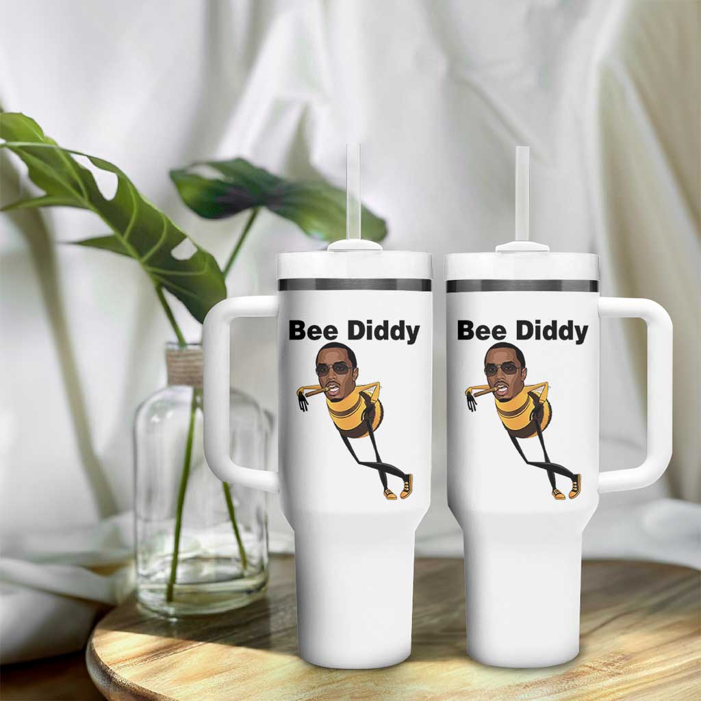 Bee Diddy Tumbler With Handle Dark Humor Internet Meme Brainrot Gen Z