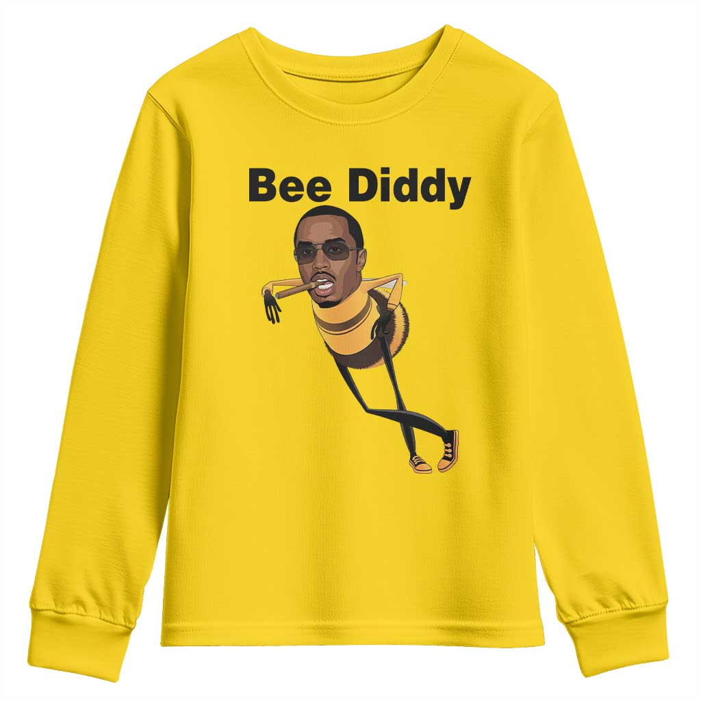 Bee Diddy Youth Sweatshirt Dark Humor Internet Meme Brainrot Gen Z