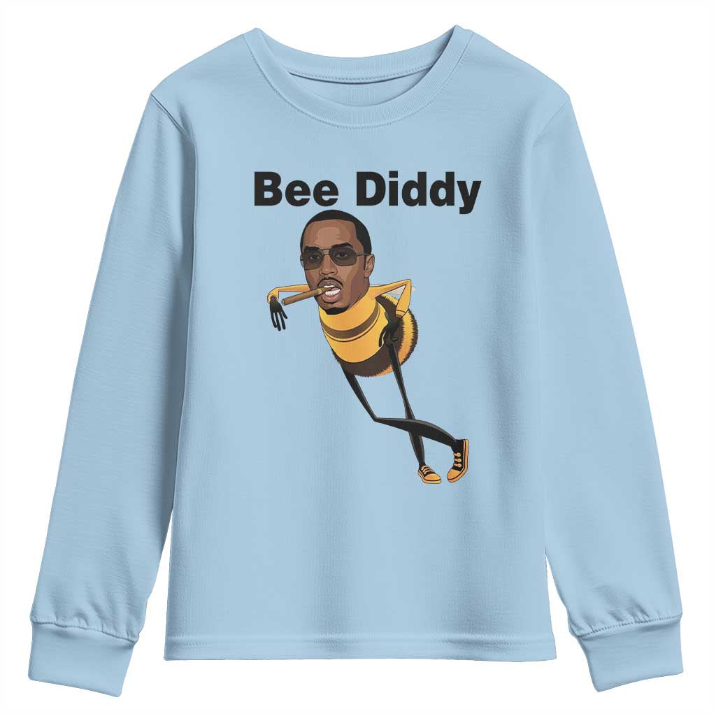 Bee Diddy Youth Sweatshirt Dark Humor Internet Meme Brainrot Gen Z